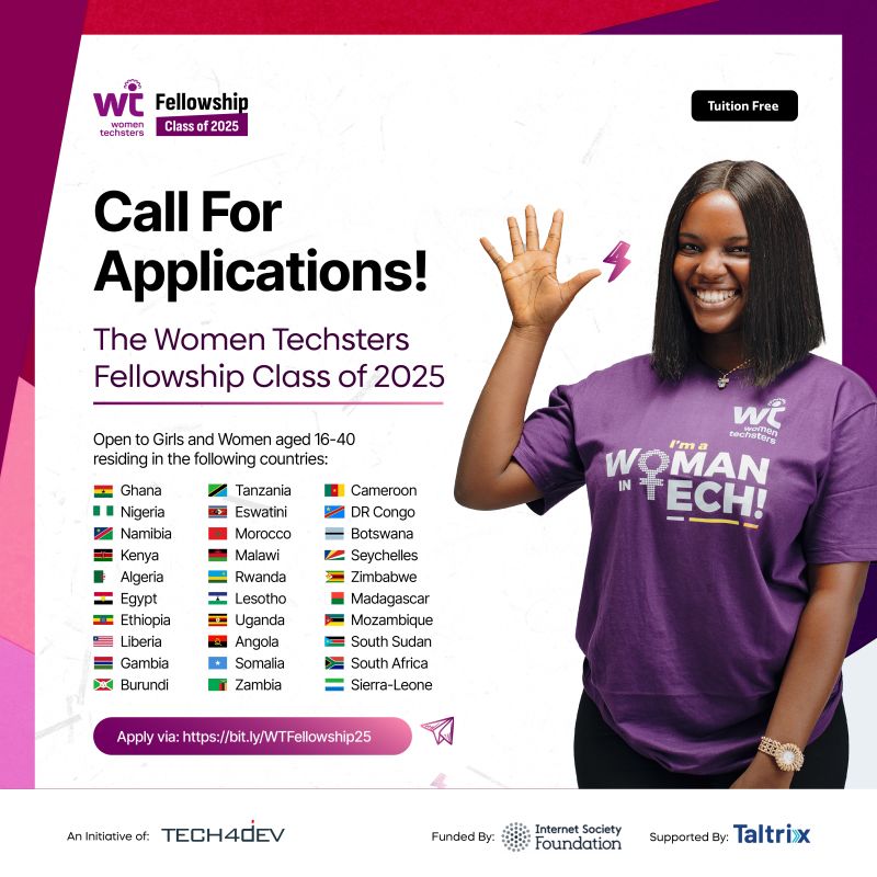Women Techsters Fellowship Class Of 2025 Application Afroscientric